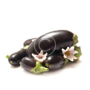 Organic eggplants
