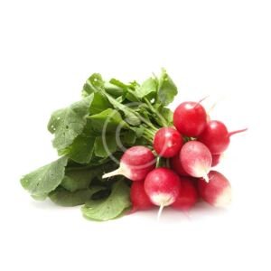 Crisp red radishes