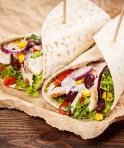 Grilled chicken wrap