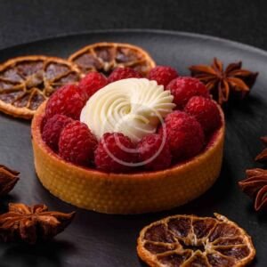 Raspberry cream tart